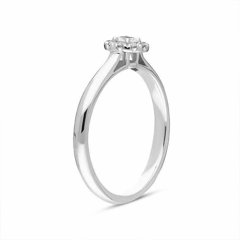 Platinum Brilliant Cut 0.20ct Diamond Round Ring