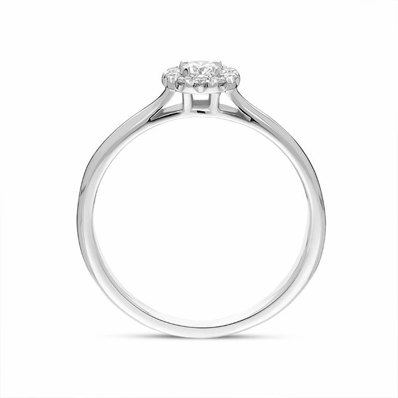 Platinum Brilliant Cut 0.20ct Diamond Round Ring