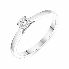 Platinum Brilliant Cut 0.20ct Diamond Solitaire Ring