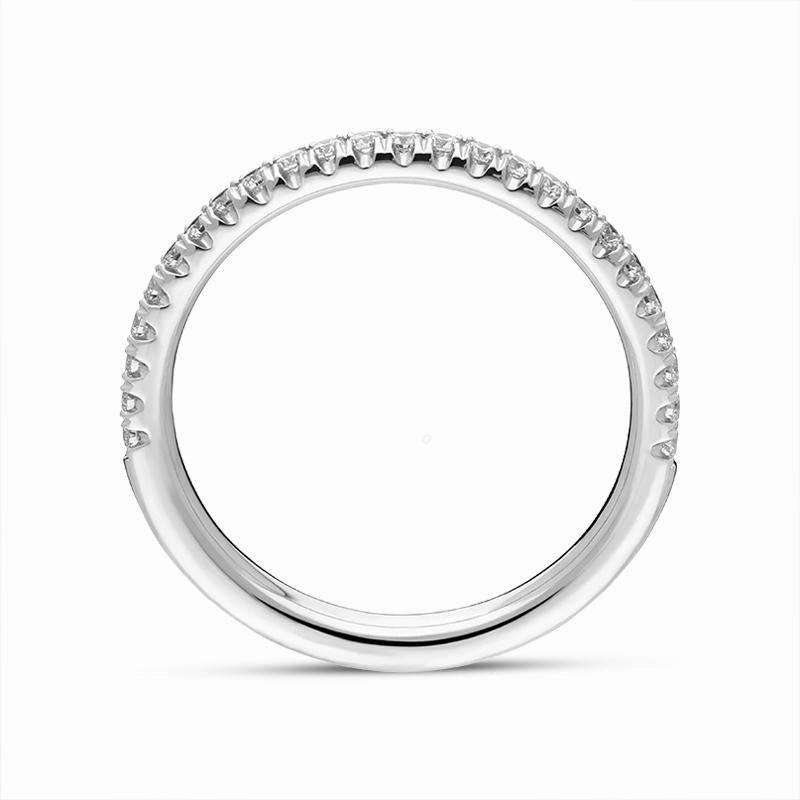 Platinum Brilliant Cut 0.27ct Diamond Half Eternity Ring