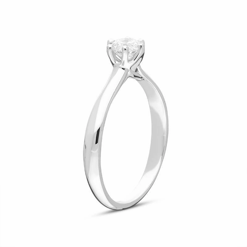 Platinum Brilliant Cut 0.42ct Diamond Trellis Set Solitaire Ring