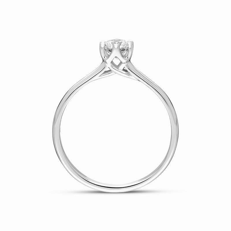 Platinum Brilliant Cut 0.42ct Diamond Trellis Set Solitaire Ring
