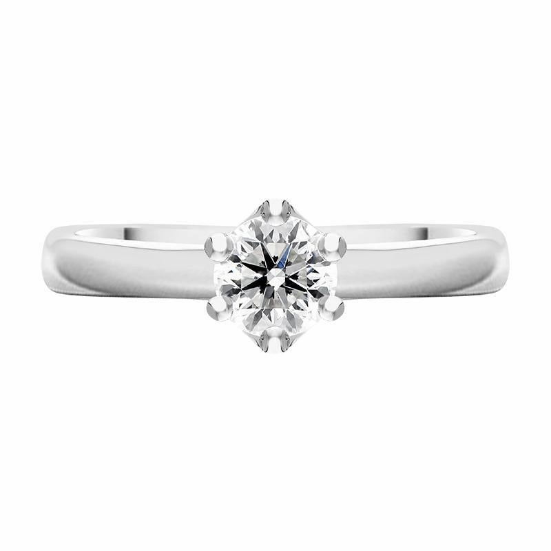 Platinum Brilliant Cut 0.55ct Diamond Trellis Set Solitaire Ring