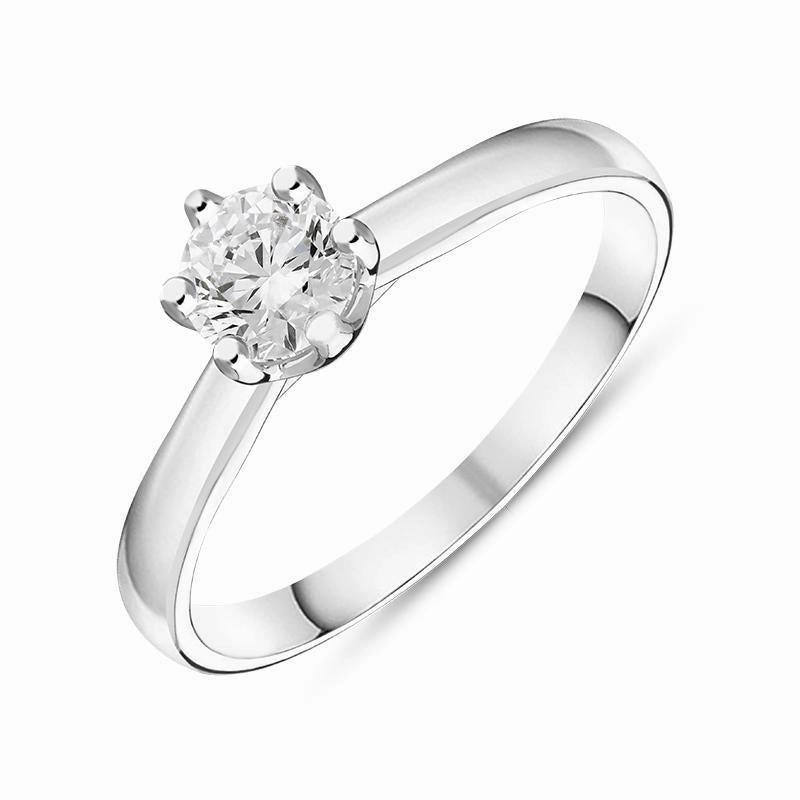 Platinum Brilliant Cut 0.55ct Diamond Trellis Set Solitaire Ring