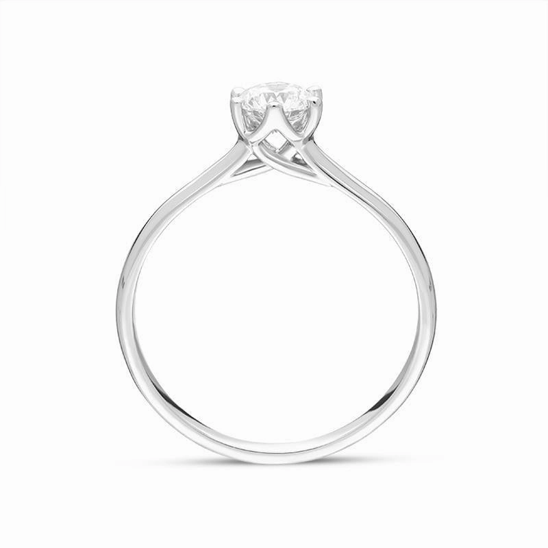 Platinum Brilliant Cut 0.55ct Diamond Trellis Set Solitaire Ring