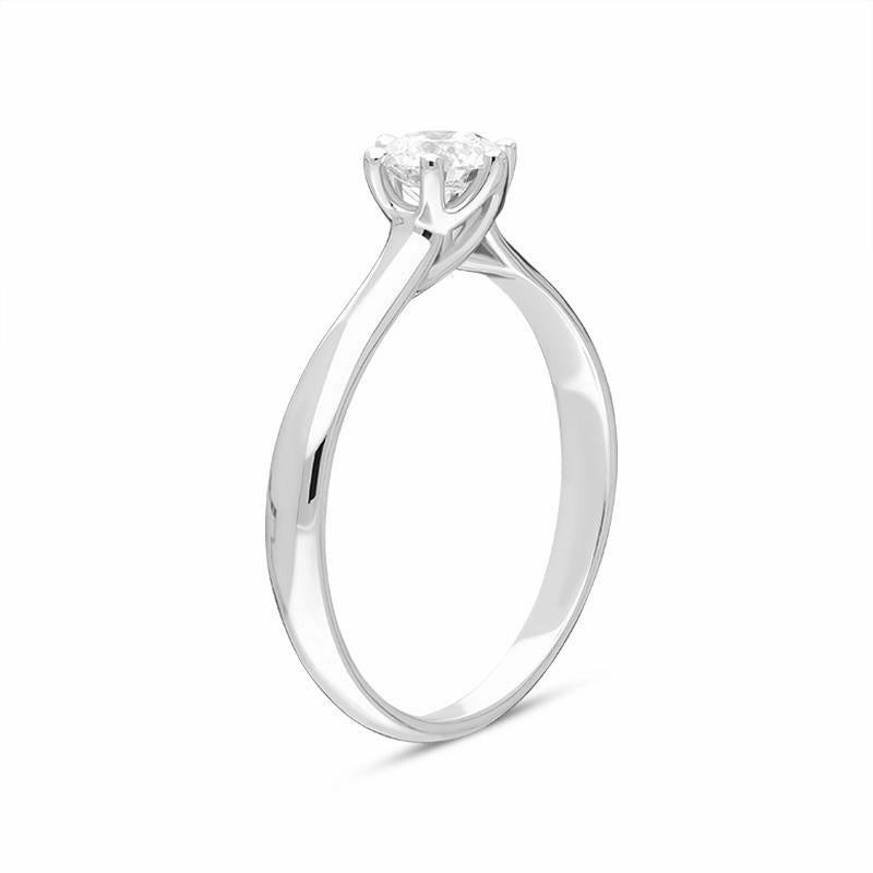 Platinum Brilliant Cut 0.55ct Diamond Trellis Set Solitaire Ring