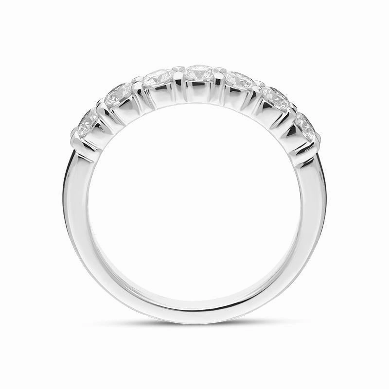 Platinum Brilliant Cut 0.80ct Diamond Half Eternity Ring