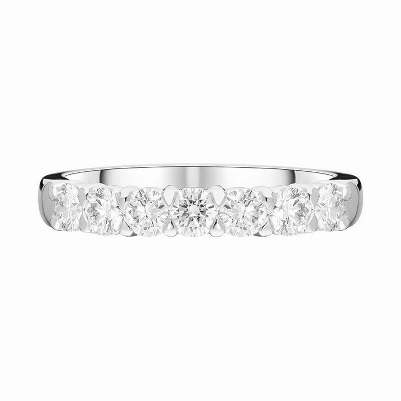 Platinum Brilliant Cut 0.80ct Diamond Half Eternity Ring