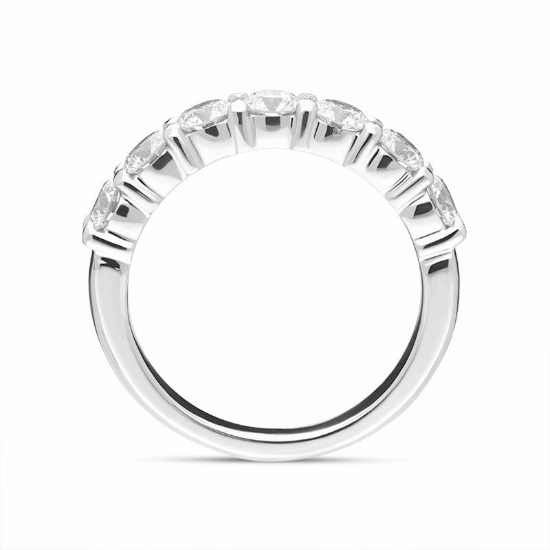 Platinum Brilliant Cut 1.52ct Diamond Half Eternity Ring