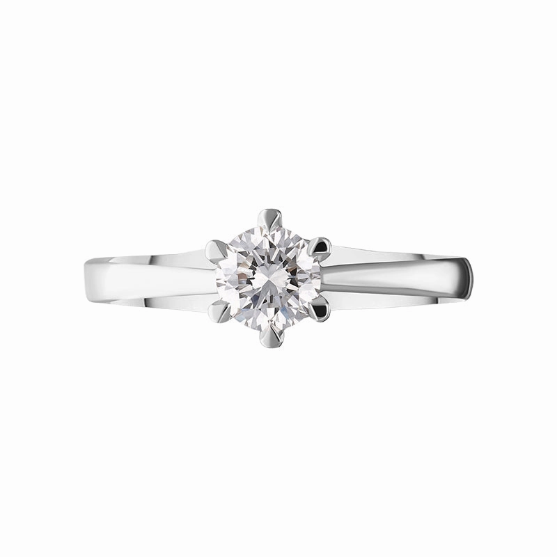 Platinum Diamond Certified Solitaire Shoulder Set Ring