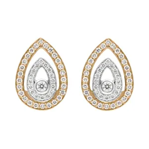 Ponte Vecchio 18ct Rose Gold 0.55ct Diamond Pear Earrings D