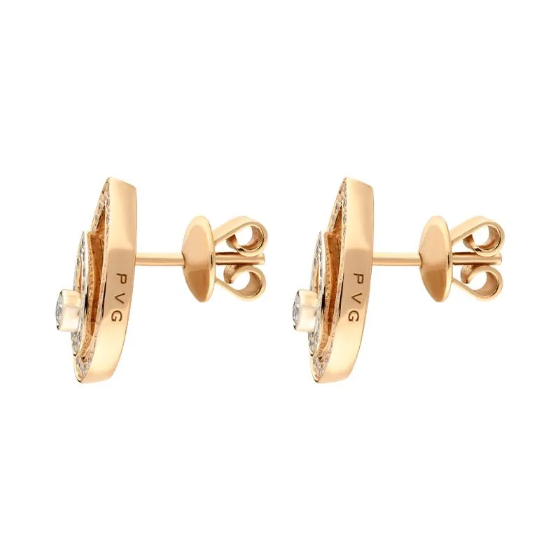 Ponte Vecchio 18ct Rose Gold 0.55ct Diamond Pear Earrings D
