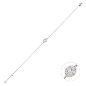 Ponte Vecchio 18ct White Gold Diamond Chain Bracelet