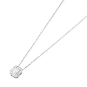 Ponte Vecchio Benvenuto 18ct White Gold 0.26ct Diamond Cluster Pendant Necklace D