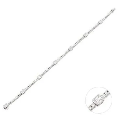 Ponte Vecchio Benvenuto 18ct White Gold 2.25ct Diamond Tennis Bracelet