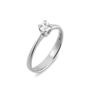 Ponte Vecchio Love Promise 18ct White Gold 0.40ct Diamond Solitaire Ring