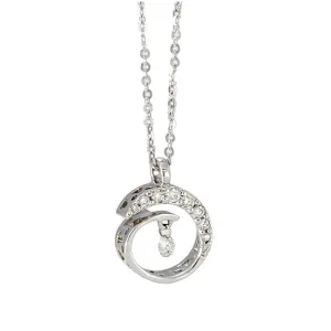 Ponte Vecchio Vega 18ct White Gold 0.12ct Diamond Twist Necklace