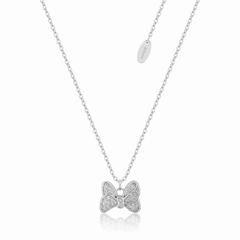 Precious Metal Minnie Mouse CZ Bow - Earrings & Necklace