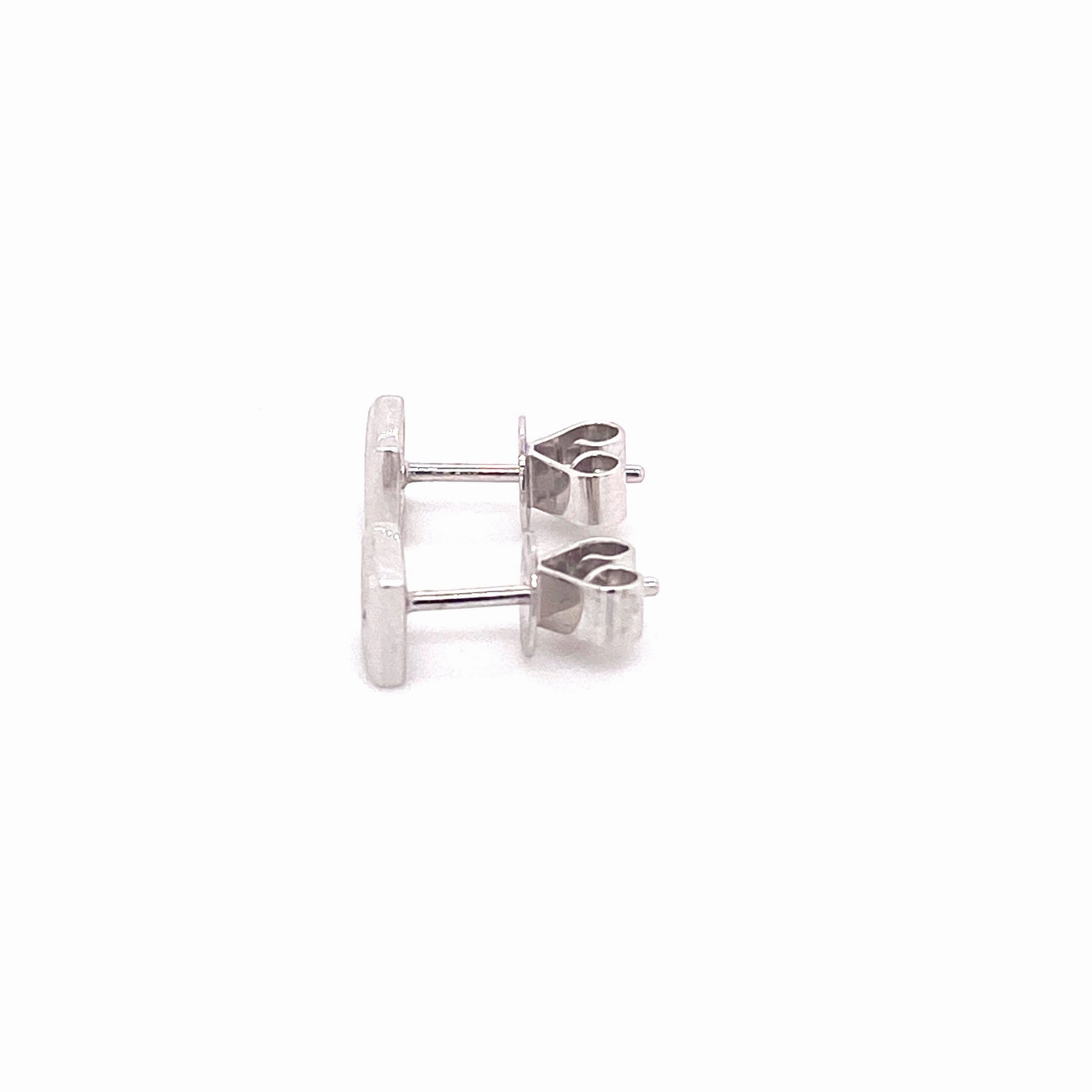 Princess Cut 18ct Whitegold Stud Earrings