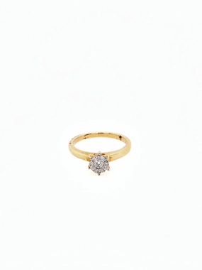 Quarter Carat Cluster Diamond Ring