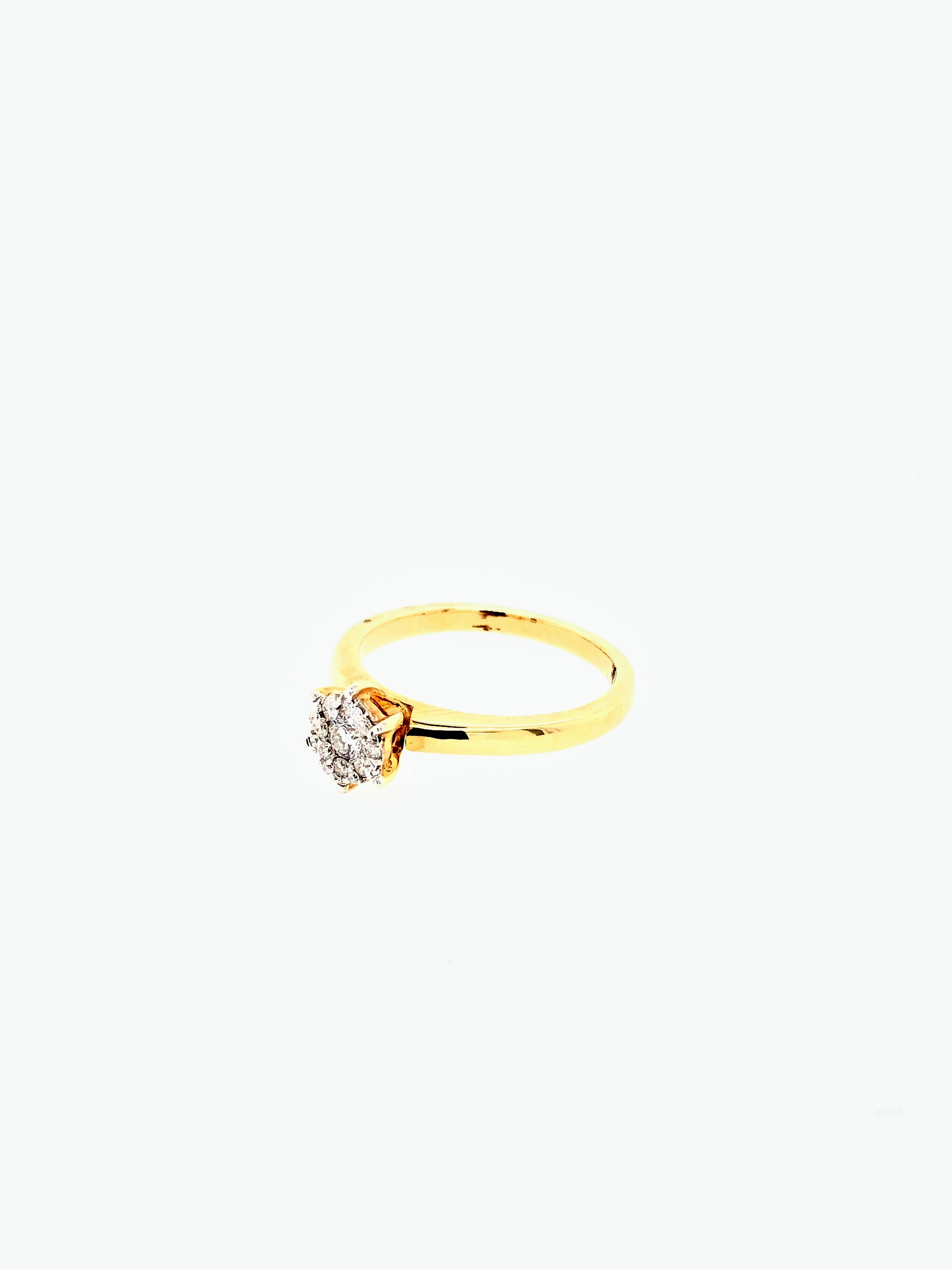 Quarter Carat Cluster Diamond Ring