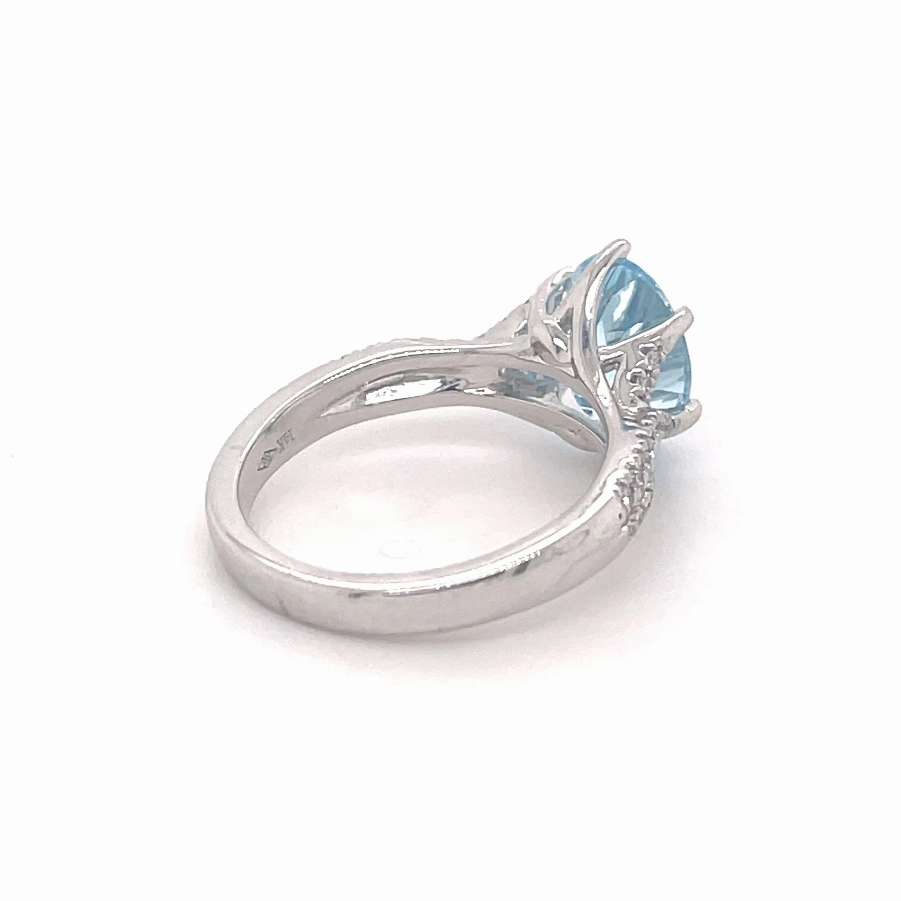 Rachael 14ct White Gold Aquamarine
