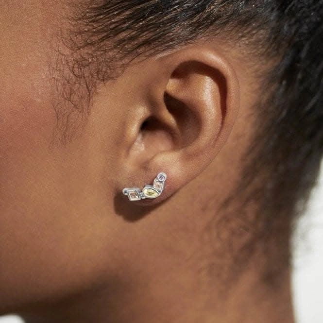 Radiant Treasures Gems Ear Crawler Silver Earrings 5833