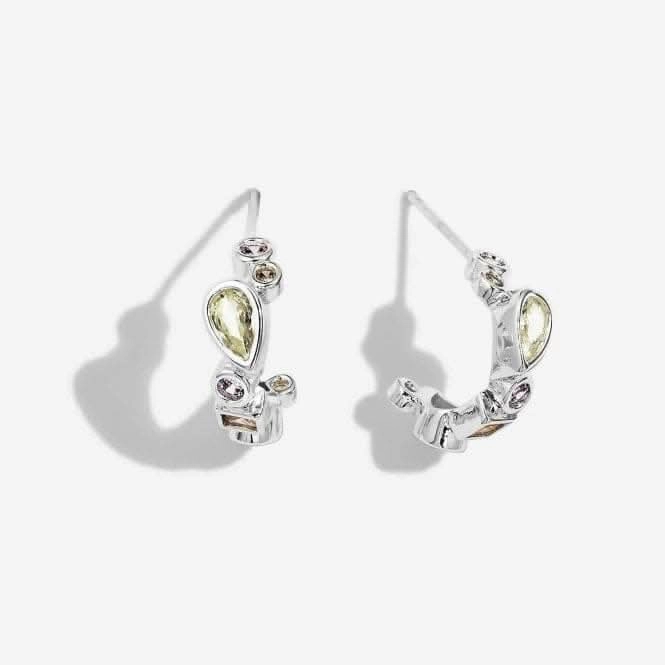 Radiant Treasures Gems Huggies Silver Huggie Hoop Earrings 5838