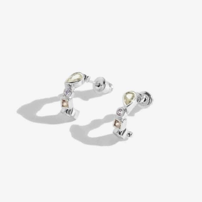 Radiant Treasures Gems Huggies Silver Huggie Hoop Earrings 5838