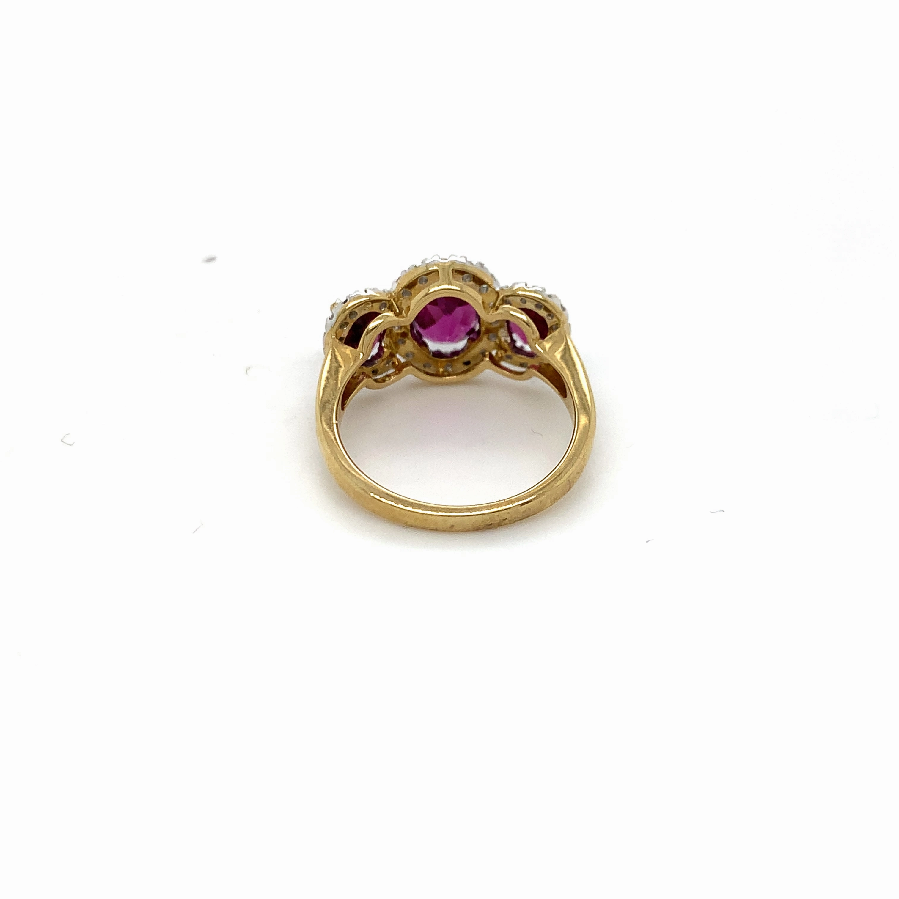 Rhodolite Trilogy Ring