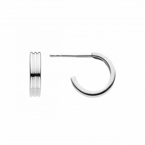 Ribbed 11mm Stud Hoop Earrings 66858HP
