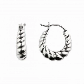 Ridged Chunky 16mm Hoop Earrings 6849HP