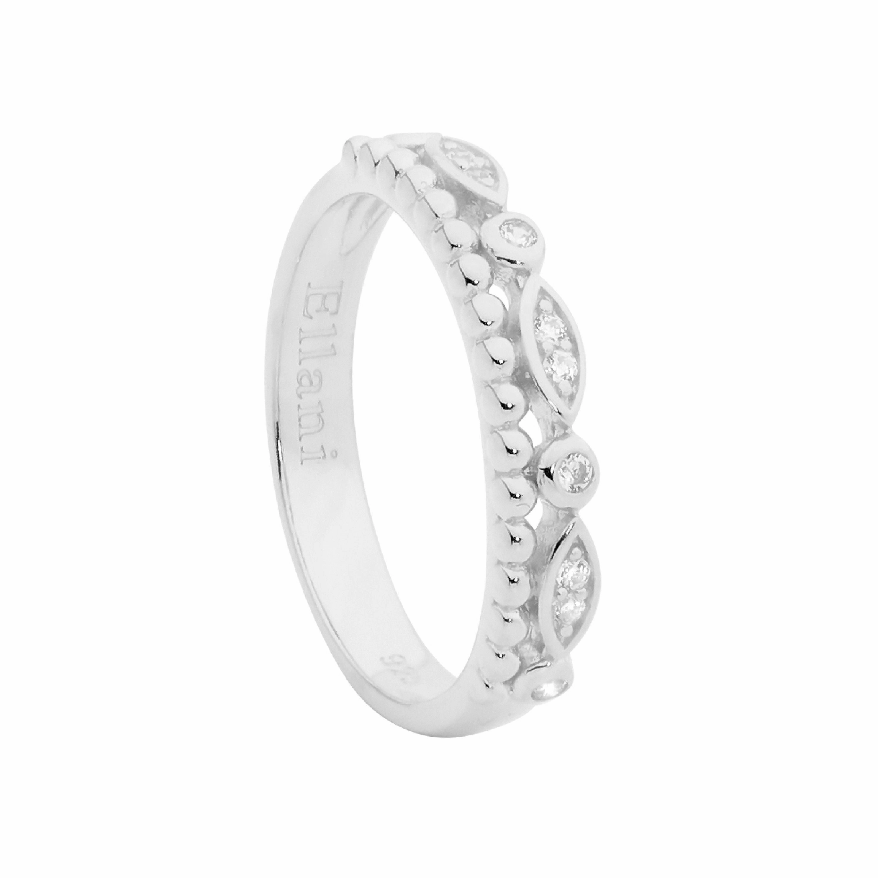 Ring - Marquise and Bubble Double Row - 3 Colours and Sizes