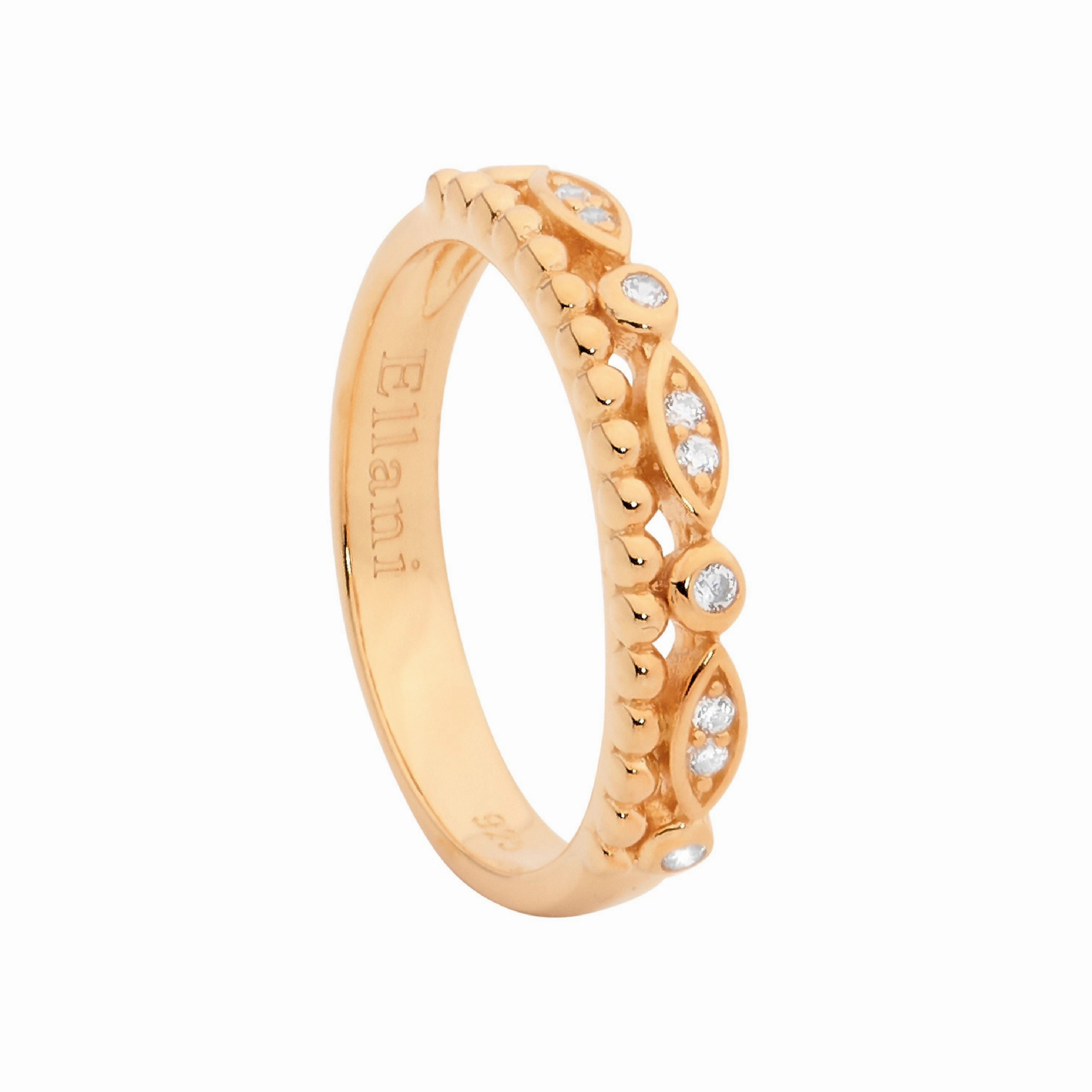 Ring - Marquise and Bubble Double Row - 3 Colours and Sizes