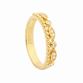Ring - Marquise and Bubble Double Row - 3 Colours and Sizes