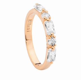 Ring - Round & Baguette Cubic Zirconia - 3 colours -  Size 7 (N1/2)