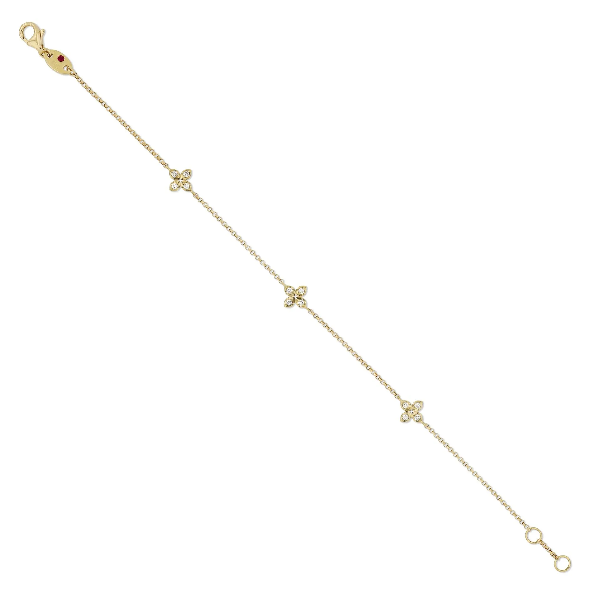 Roberto Coin Love By The Yard 18ct Yellow Gold Diamond Bracelet D