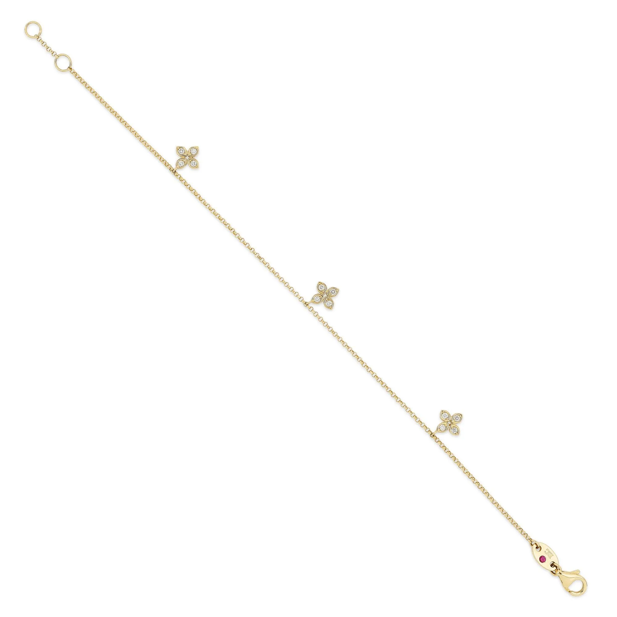 Roberto Coin Love By The Yard 18ct Yellow Gold Diamond Bracelet D