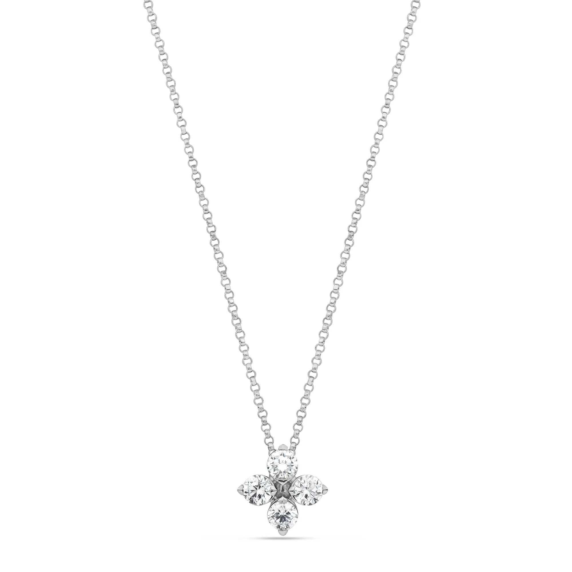 Roberto Coin Love in Verona 18ct White Gold Diamond Pendant Necklace