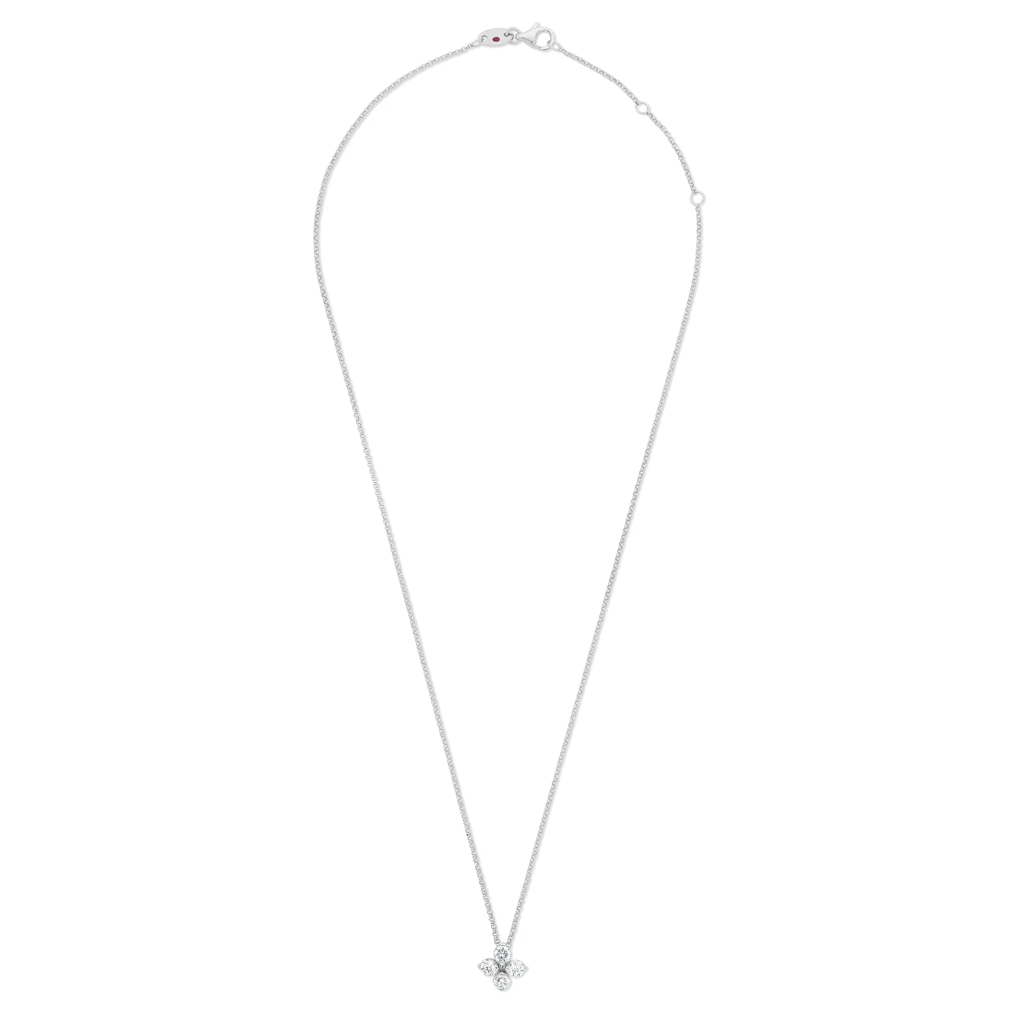 Roberto Coin Love in Verona 18ct White Gold Diamond Pendant Necklace