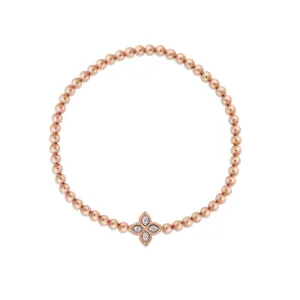Roberto Coin Princess Flower 18ct Rose Gold Diamond Bracelet