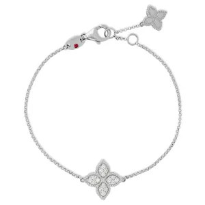 Roberto Coin Princess Flower 18ct White Gold Diamond Bracelet