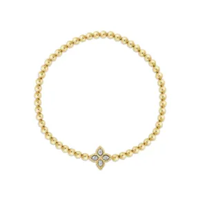 Roberto Coin Princess Flower 18ct Yellow Gold Diamond Bracelet