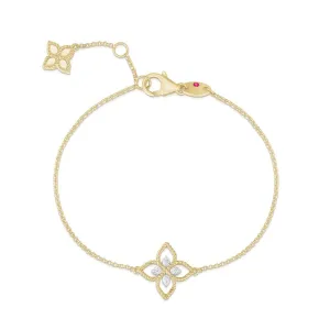 Roberto Coin Princess Flower 18ct Yellow Gold Diamond Bracelet