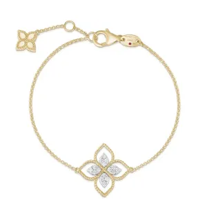 Roberto Coin Princess Flower 18ct Yellow Gold Diamond Bracelet