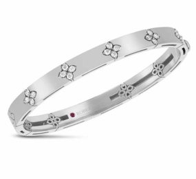 Roberto Coin Love in Verona 18ct White Gold 0.48ct Diamond Bangle