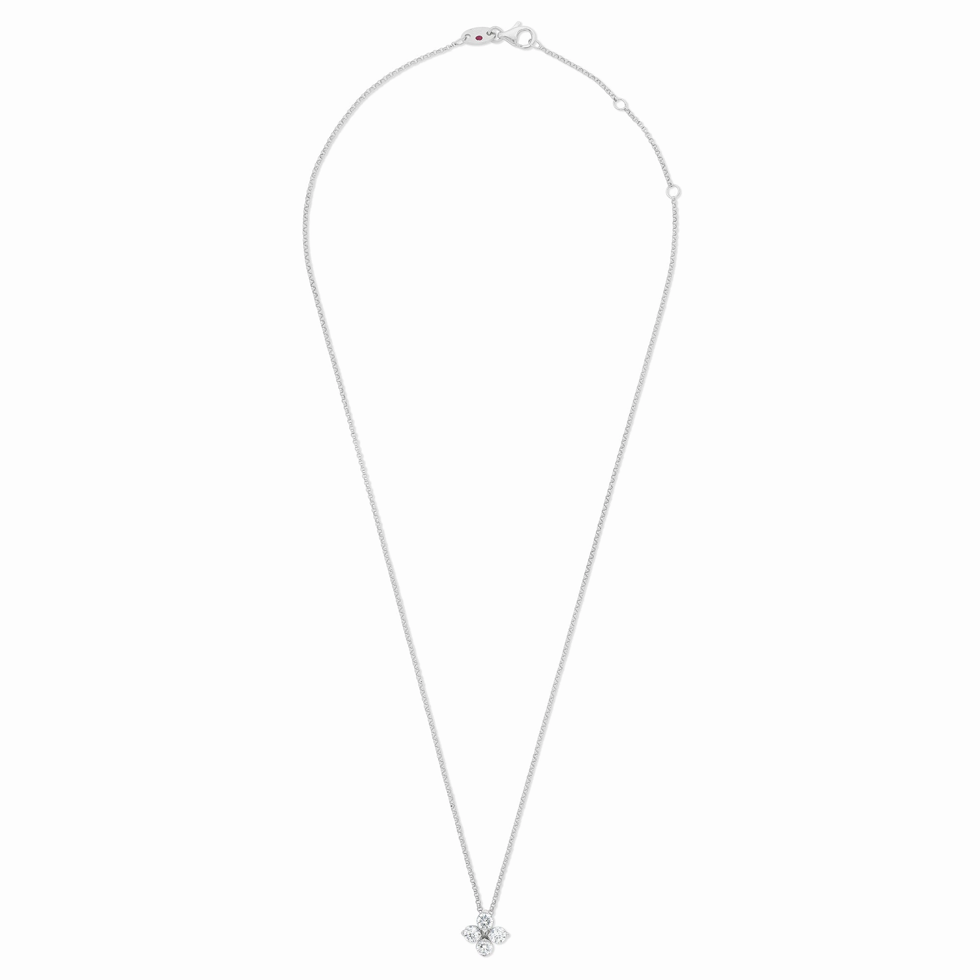 Roberto Coin Love in Verona 18ct White Gold Diamond Pendant Necklace