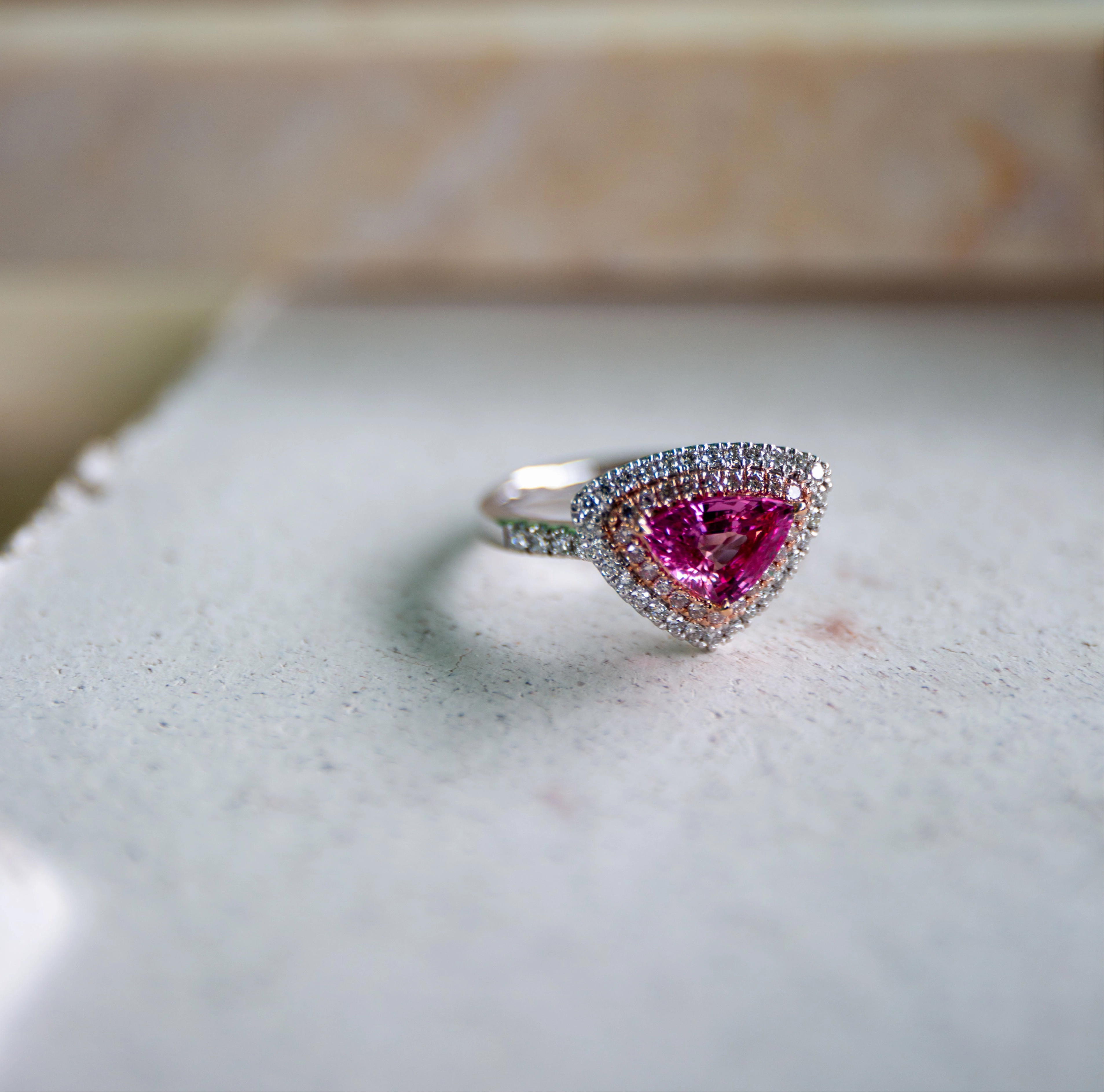 Rosy Pink Sapphire Ring