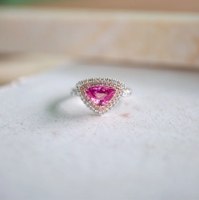Rosy Pink Sapphire Ring