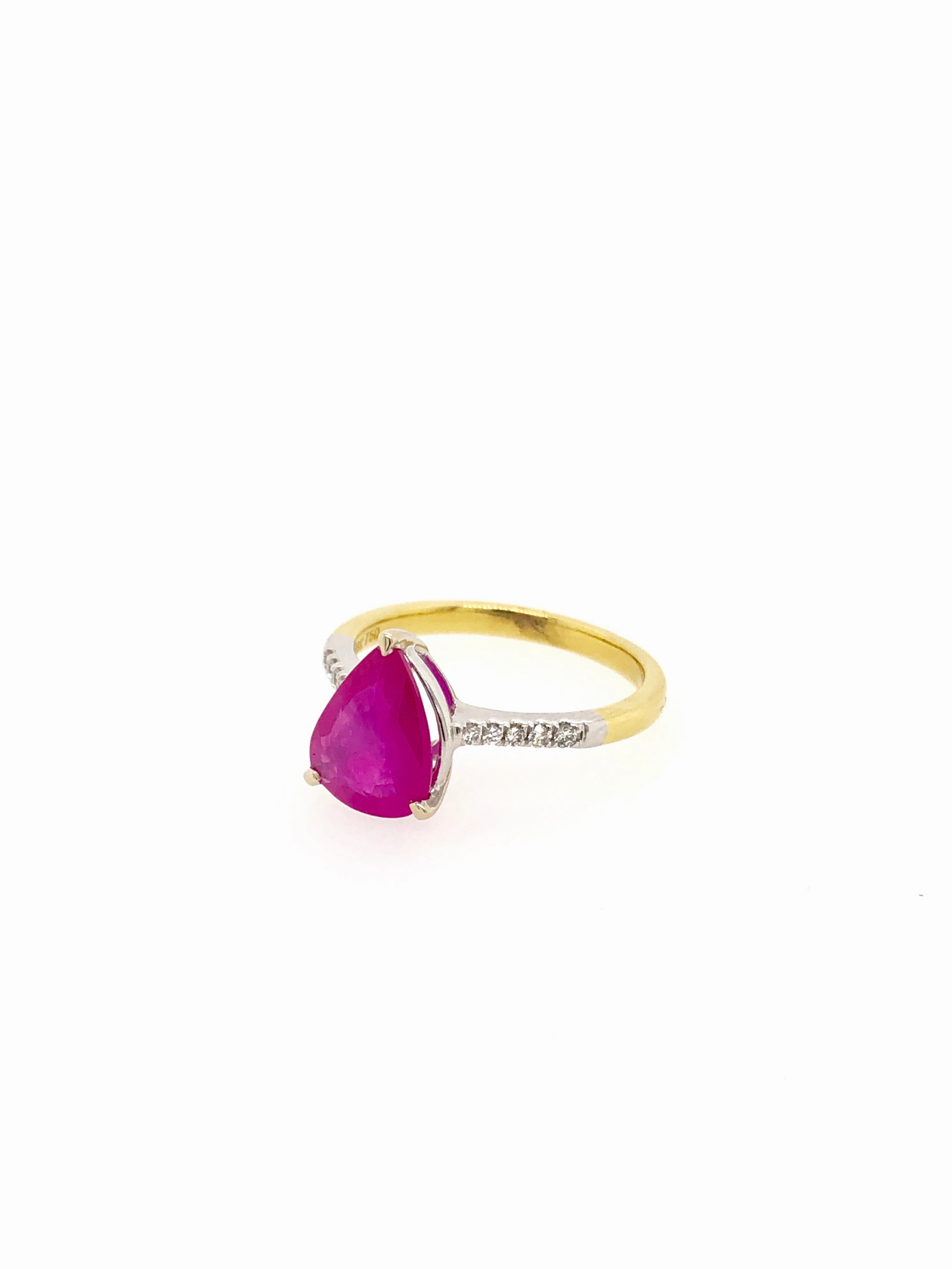 Ruby Teardrop Ring